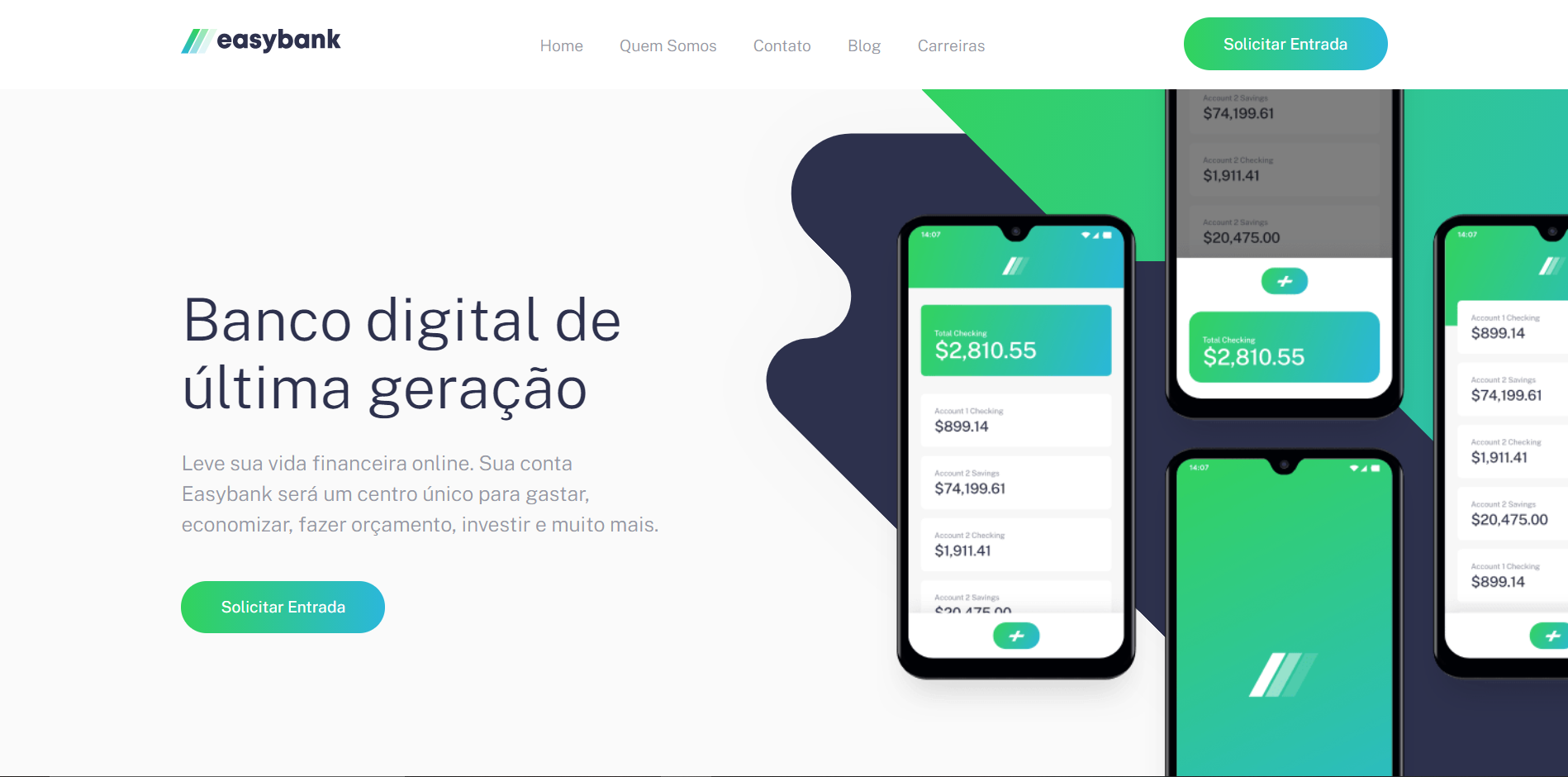 Easybank - landing page